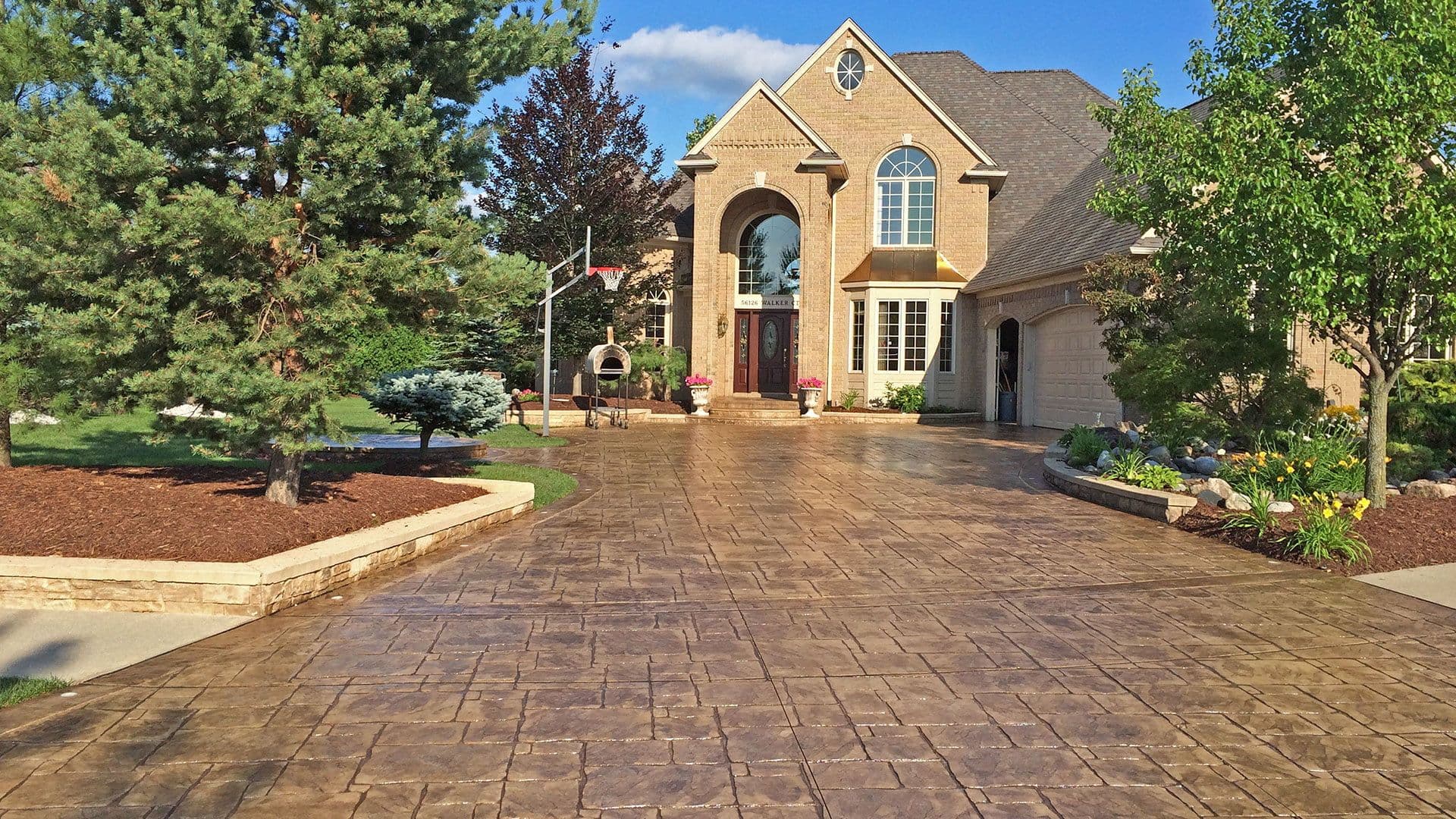 Freshly sealed concrete driveway in London, Ontario